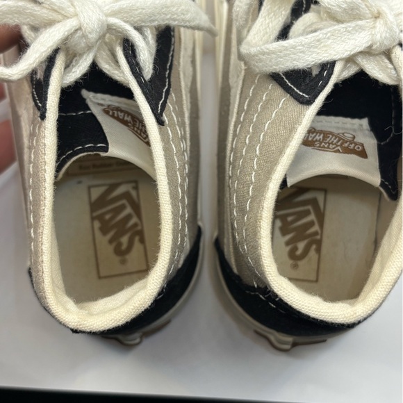 Vans Sk8-Hi Canvas Unisex Black / Beige Shoes Sz M 4.5 W 6 - Picture 11 of 13